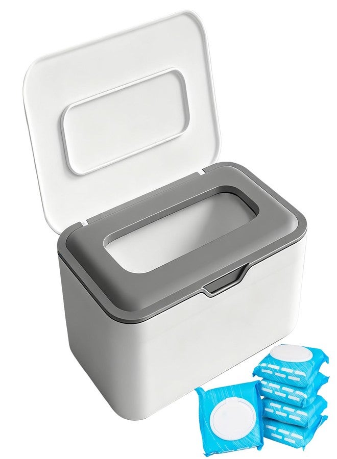 Stitokg Flushable Wipes Dispenser, Wipes Case Baby Wipe Holder Durable PP Material for Nursery & Home, Keeps Wipes Fresh, Non-Slip, Easy Open & Close - Image 1